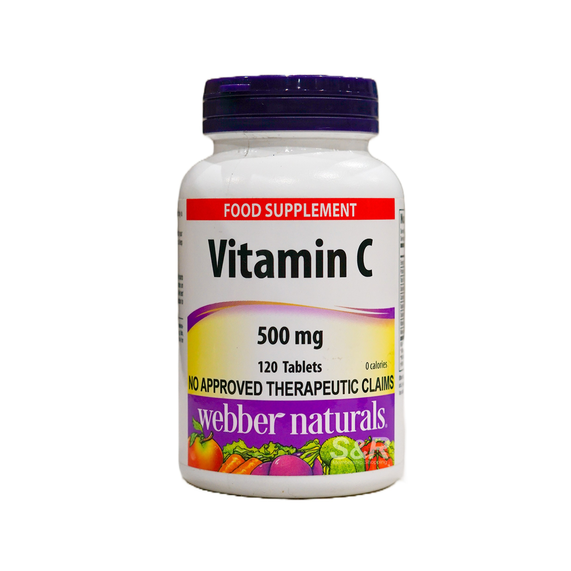 Webber Naturals 500mg Vitamin C Food Supplement 120pcs